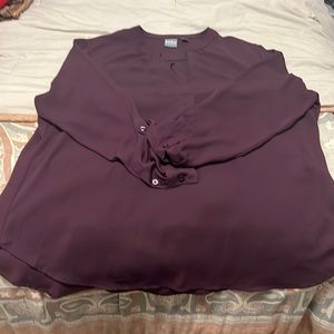 NY and Co Burgundy 3/4 sleeve Blouse XXL